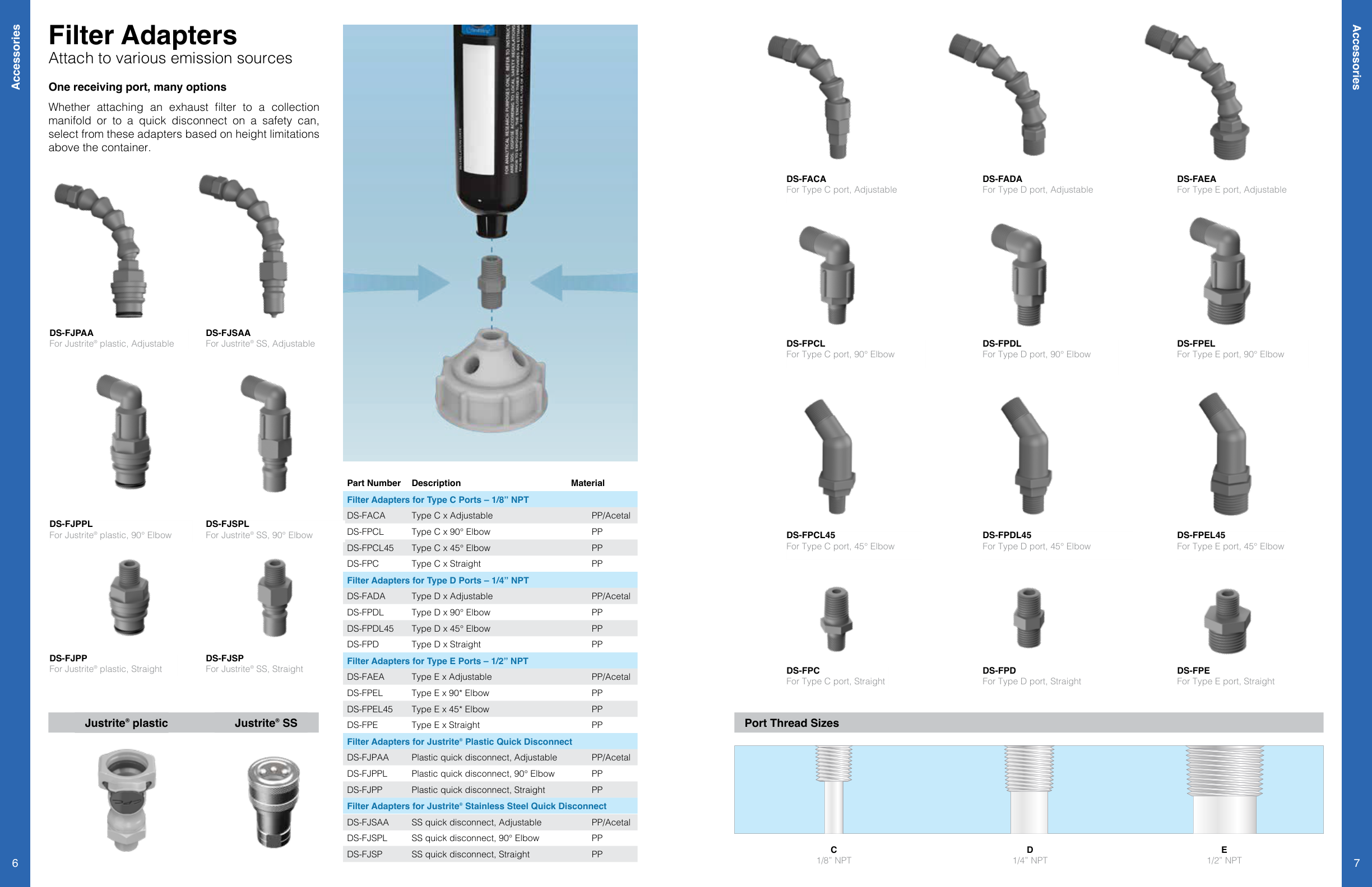 Filter Adapters - Various Configurations